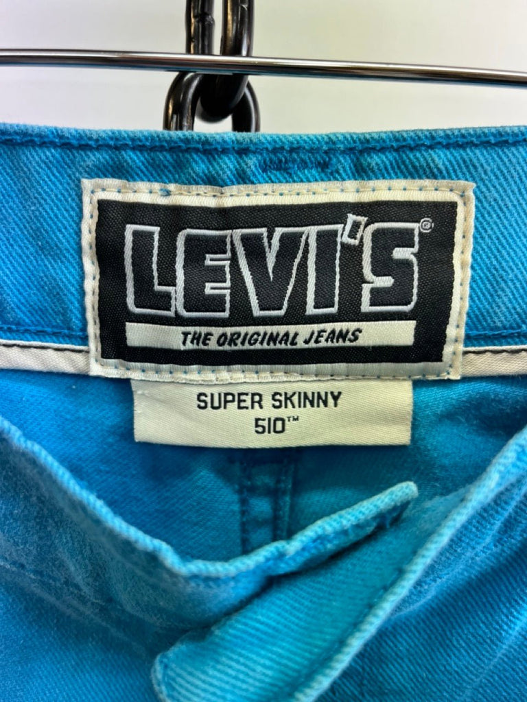 LEVI`S Azure Blue Super Skinny 510 Jeans Size W32 L30 - Spitalfields Crypt Trust