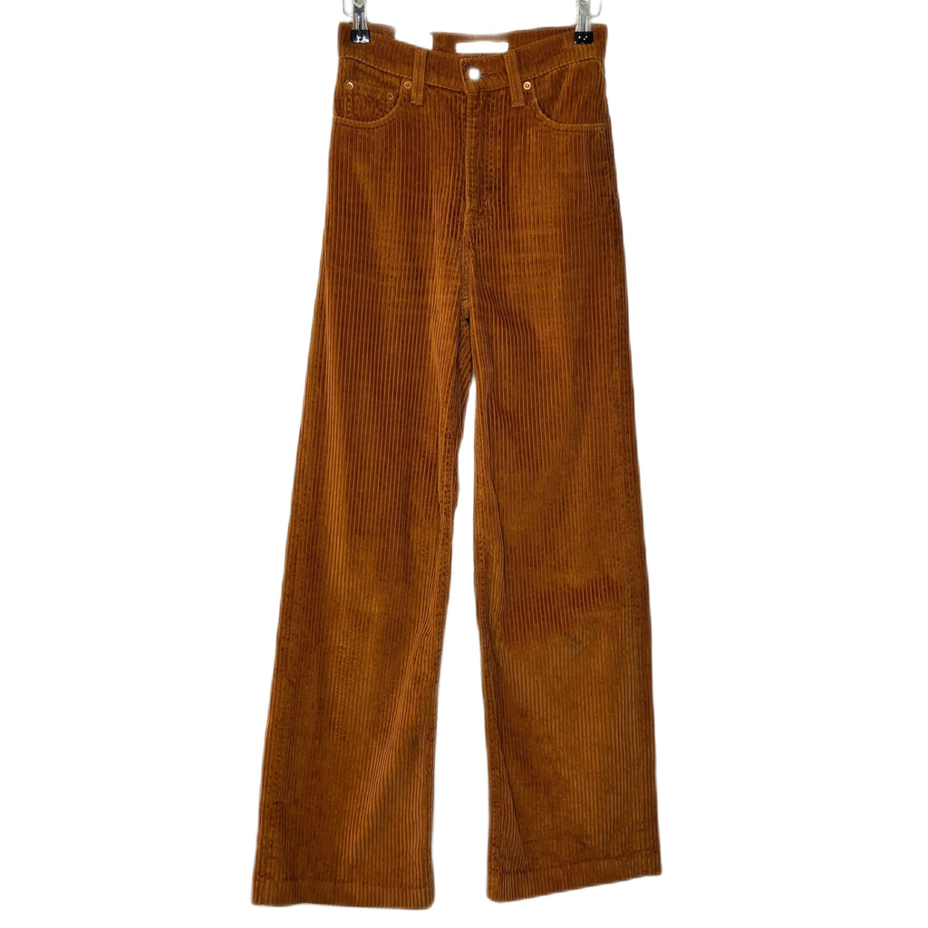 Levi's Tan Corduroy Ribcage Wide Leg Jeans W23 L32 - Spitalfields Crypt Trust