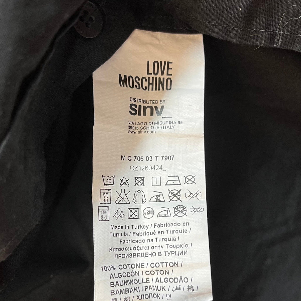 Love Moschino Black Print The World Of Shirt Size XL - Spitalfields Crypt Trust