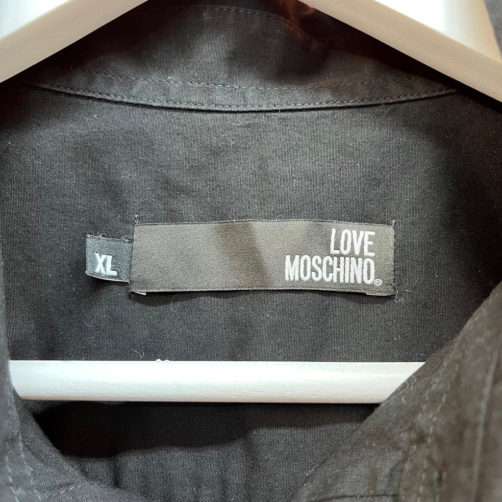 Love Moschino Black Print The World Of Shirt Size XL - Spitalfields Crypt Trust