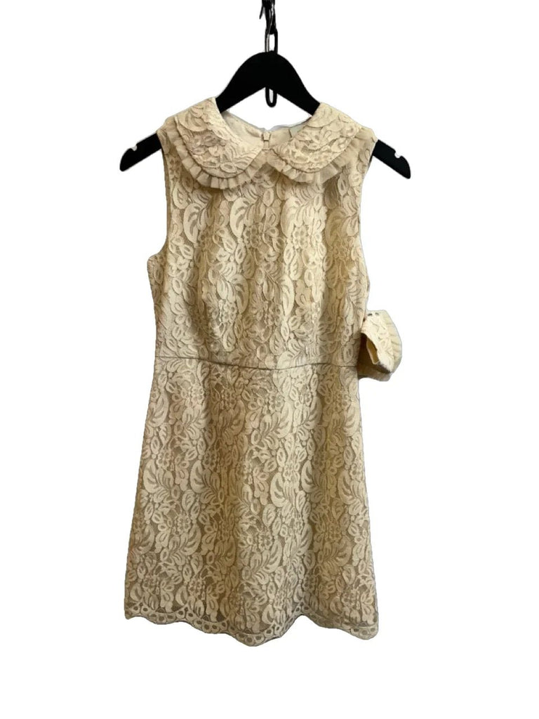 Lucy In Disguise Cream Collared Lace Mini Shift Dress Size UK 8 - Spitalfields Crypt Trust