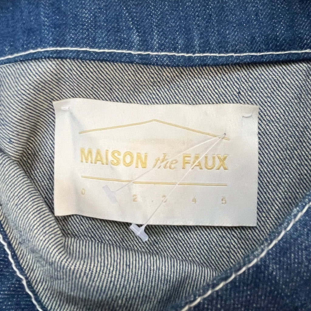 Maison The Faux Denim Split Side Maxi Skirt - Spitalfields Crypt Trust