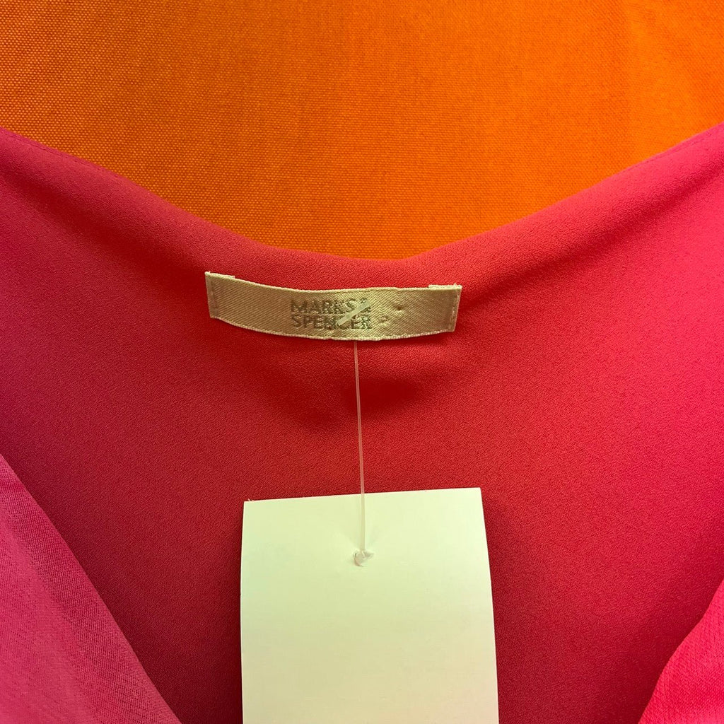 Marks & Spencer Pink Cowl Front Spaghetti Strap Dress Size 14 - Spitalfields Crypt Trust