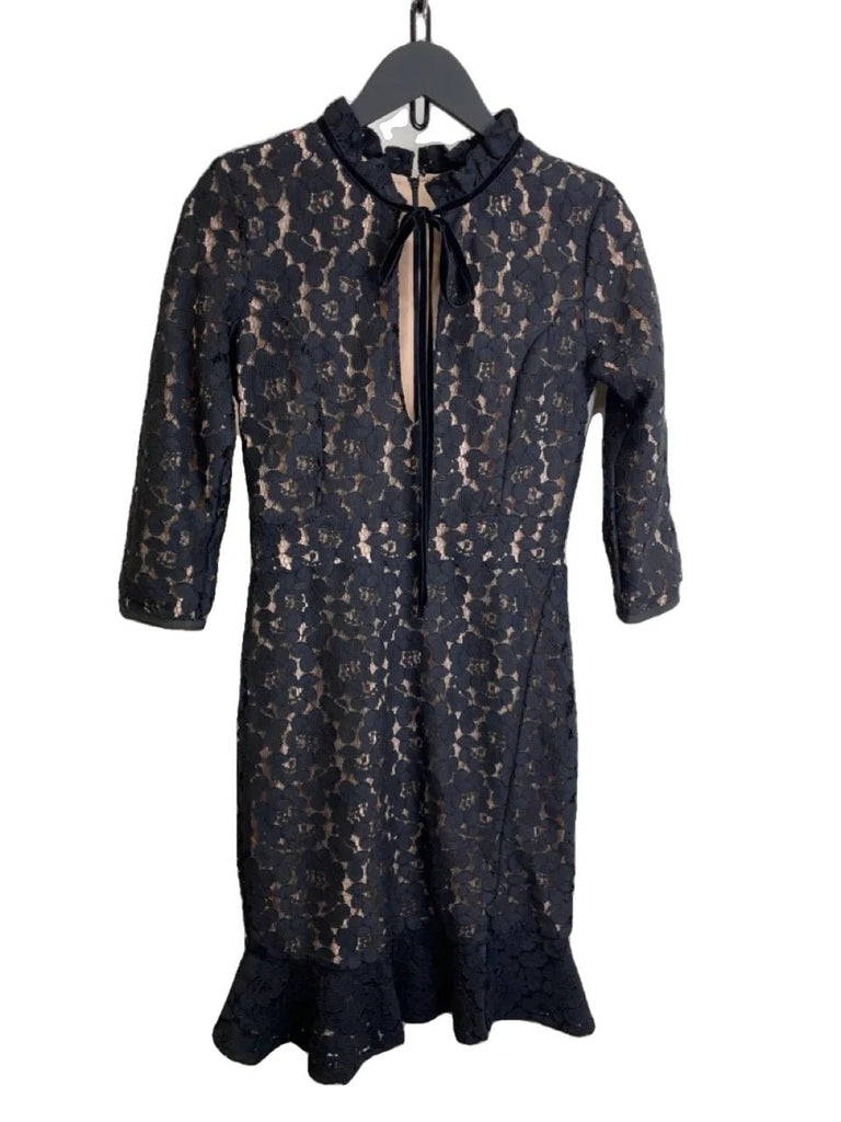 MILLIE MACKINTOSH Black Lace Dress Size 6 - Spitalfields Crypt Trust