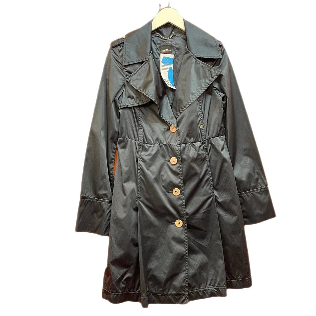 Miss Sixty Navy Double Breasted Trench Coat Size Small - Spitalfields Crypt Trust