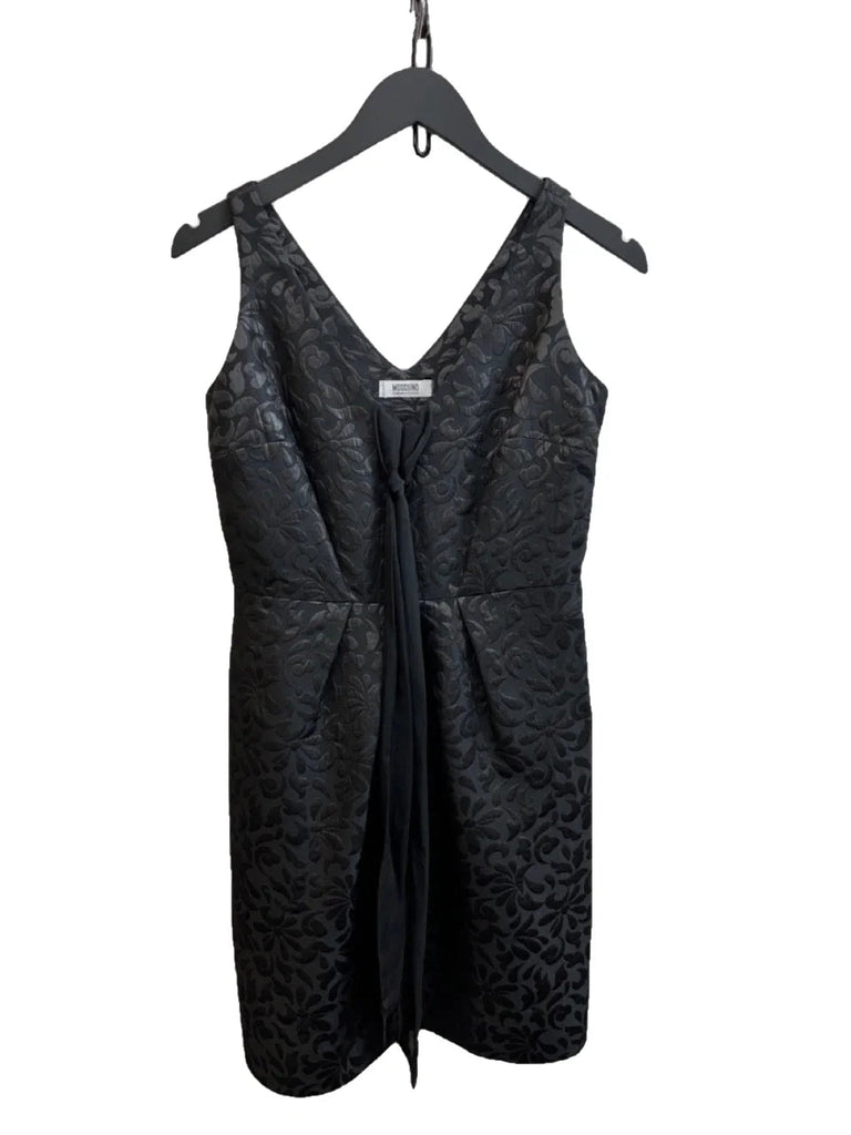 MOSCHINO CHEAPANDCHIC Black Floral Jacquard Dress Size GB 10 - Spitalfields Crypt Trust