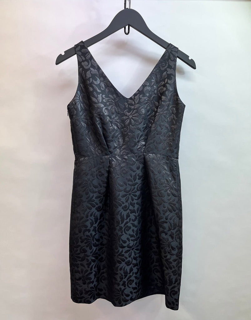 MOSCHINO CHEAPANDCHIC Black Floral Jacquard Dress Size GB 10 - Spitalfields Crypt Trust