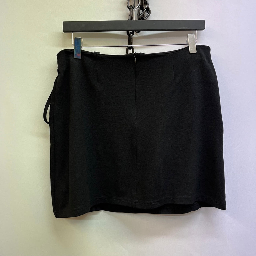 Nobody's Child Black Wrap Mini Skirt - Spitalfields Crypt Trust