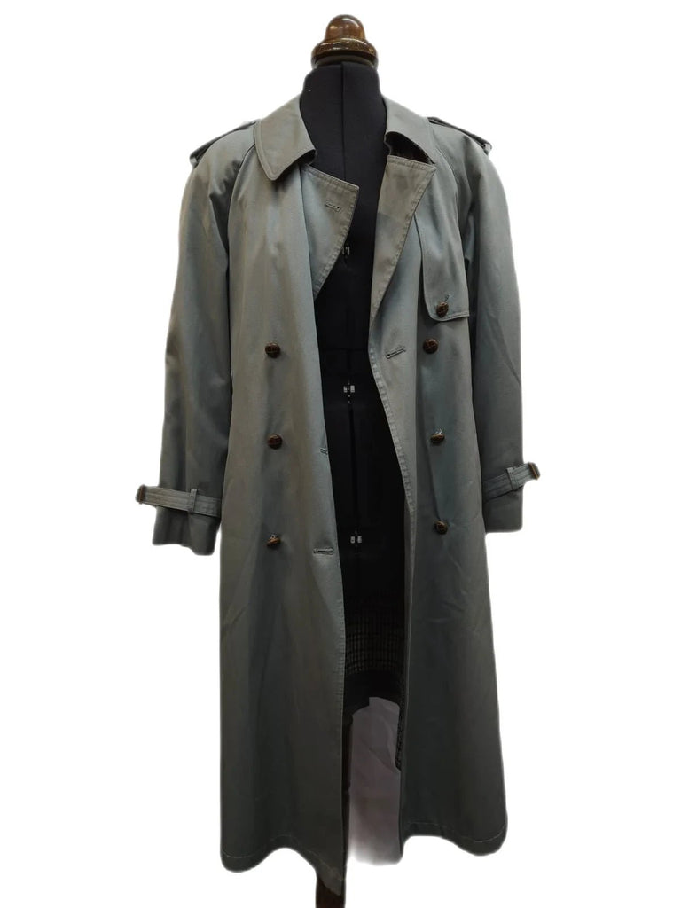 Nuage Vintage Grey Trench Coat With Detachable Dogtooth Lining - Spitalfields Crypt Trust