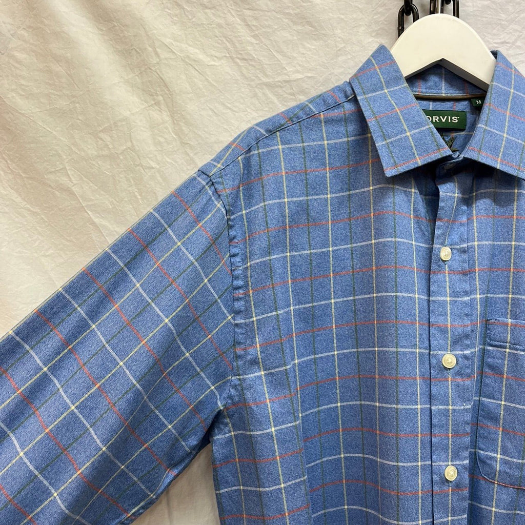 Orvis Blue, Multicolored Check Cotton Shirt Size M - Spitalfields Crypt Trust