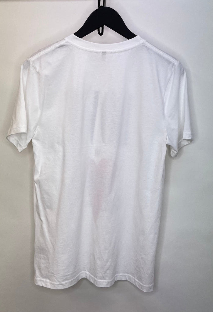 PAM HOGG White Love Not War Print T-Shirt Size S - Spitalfields Crypt Trust