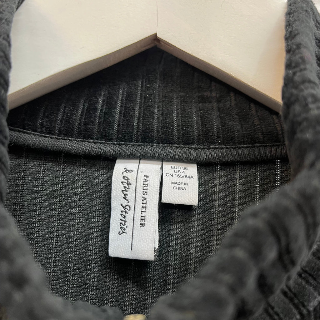 Paris Atelier & Other Stories Black Zip Up Mini Dress Size EUR 36 - Spitalfields Crypt Trust