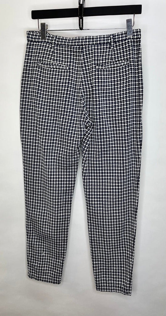 PEOPLE TREE Black, White Check Cropped Trousers Size 10 - Spitalfields Crypt Trust