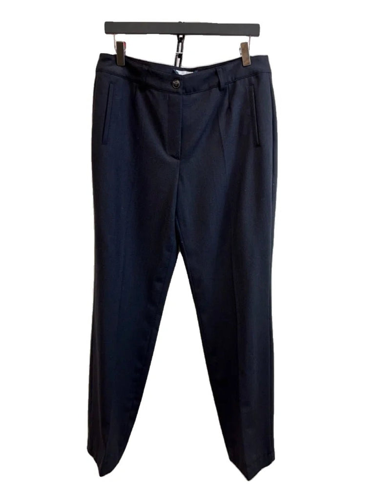 PETER HALM Navy Pinstripe Trousers Size GB 14 - Spitalfields Crypt Trust