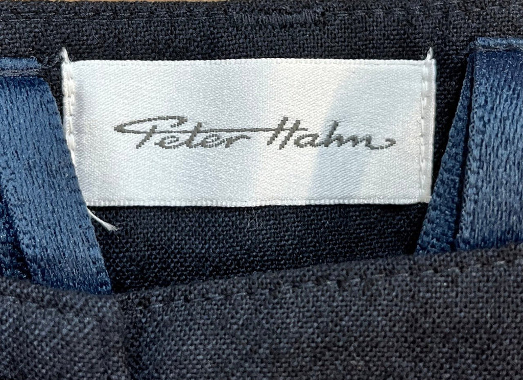 PETER HALM Navy Pinstripe Trousers Size GB 14 - Spitalfields Crypt Trust