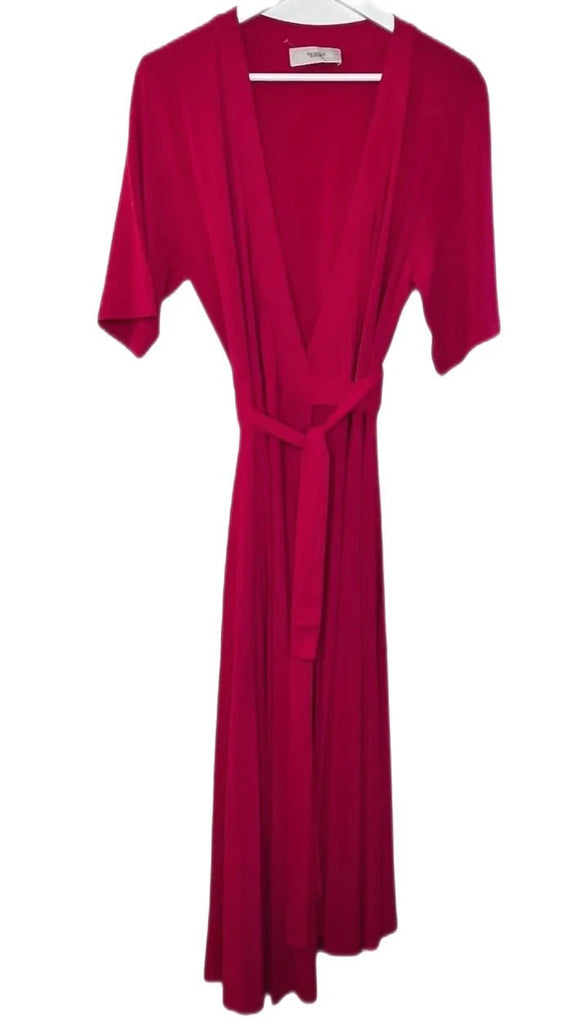 Pringle Of Scotland Pink Short Sleeve Wrap Dress Size UK 10 - Spitalfields Crypt Trust