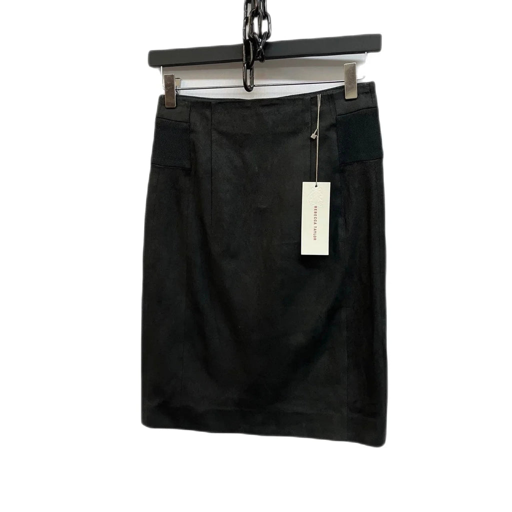 Rebecca Taylor Black Leather Pencil Skirt Size 0 - Spitalfields Crypt Trust