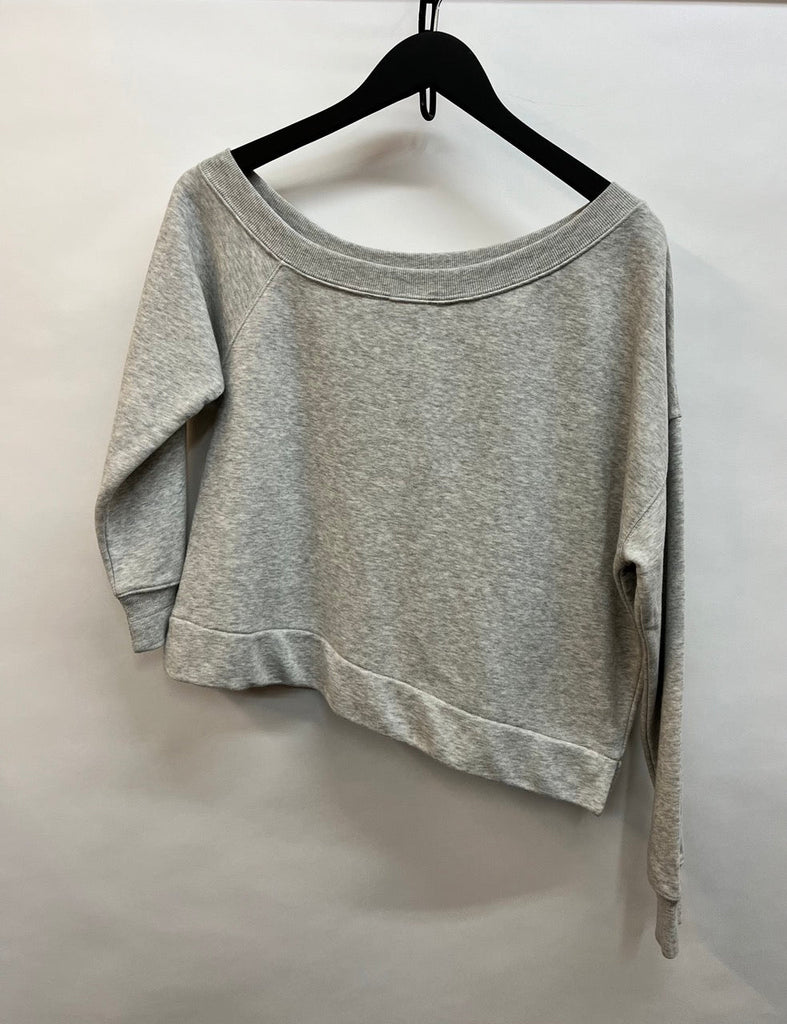 REISS Grey Off Shoulder Sweatshirt Size S - Spitalfields Crypt Trust