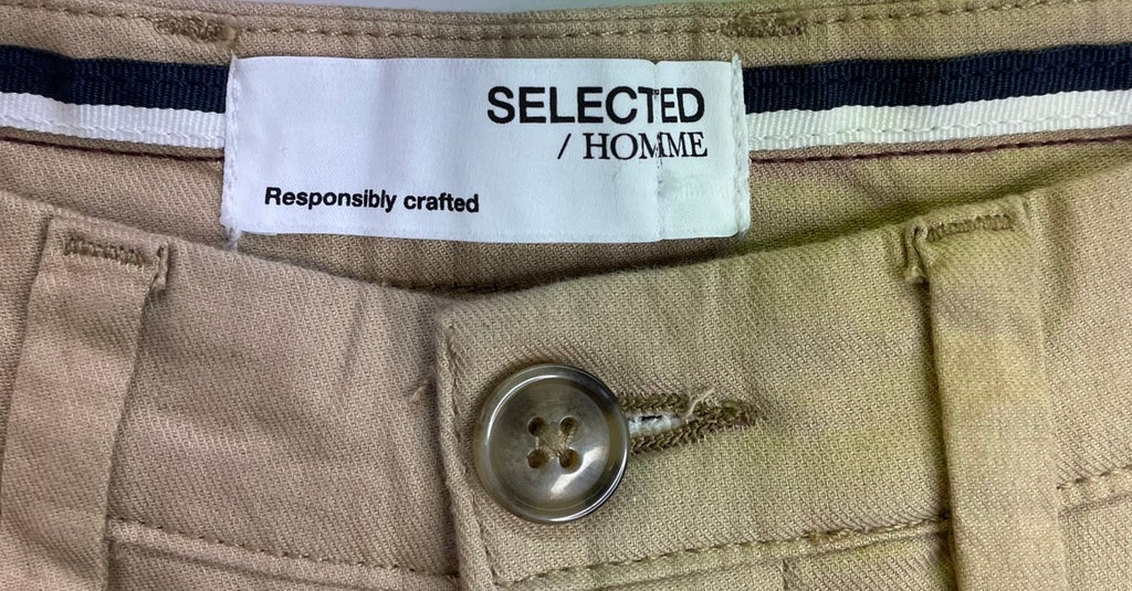 SELECTED HOMME Camel Chinos Size 32 - Spitalfields Crypt Trust
