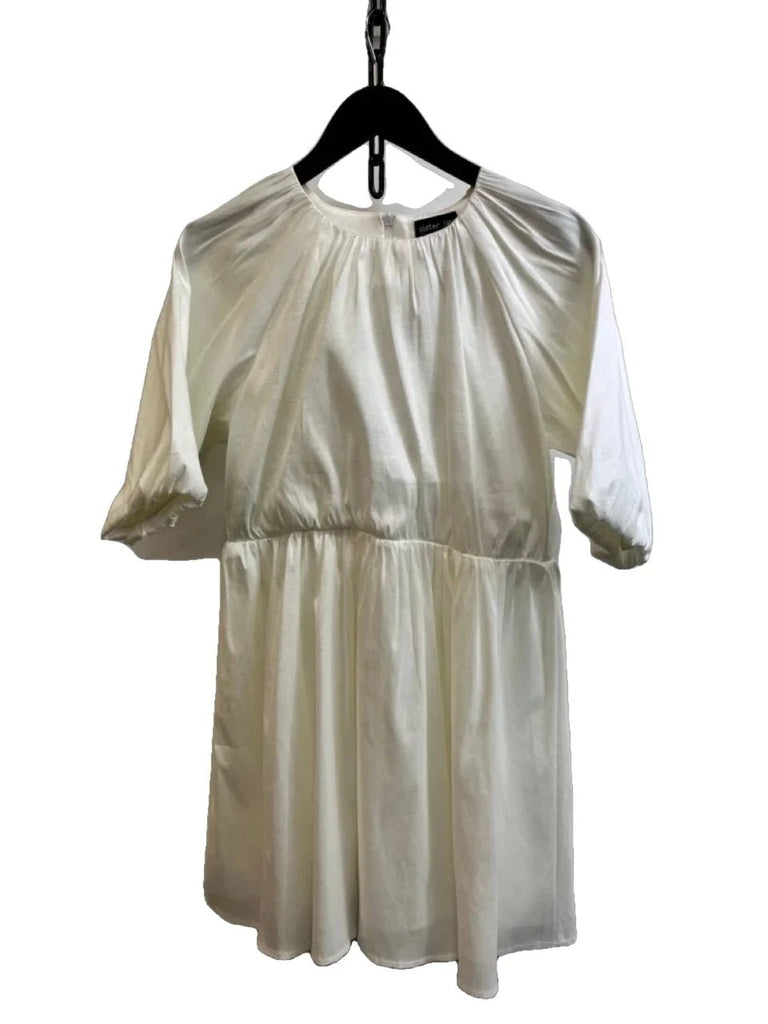 Sister Jane Ivory Cream Puff Sleeve Mini Dress Size M - Spitalfields Crypt Trust