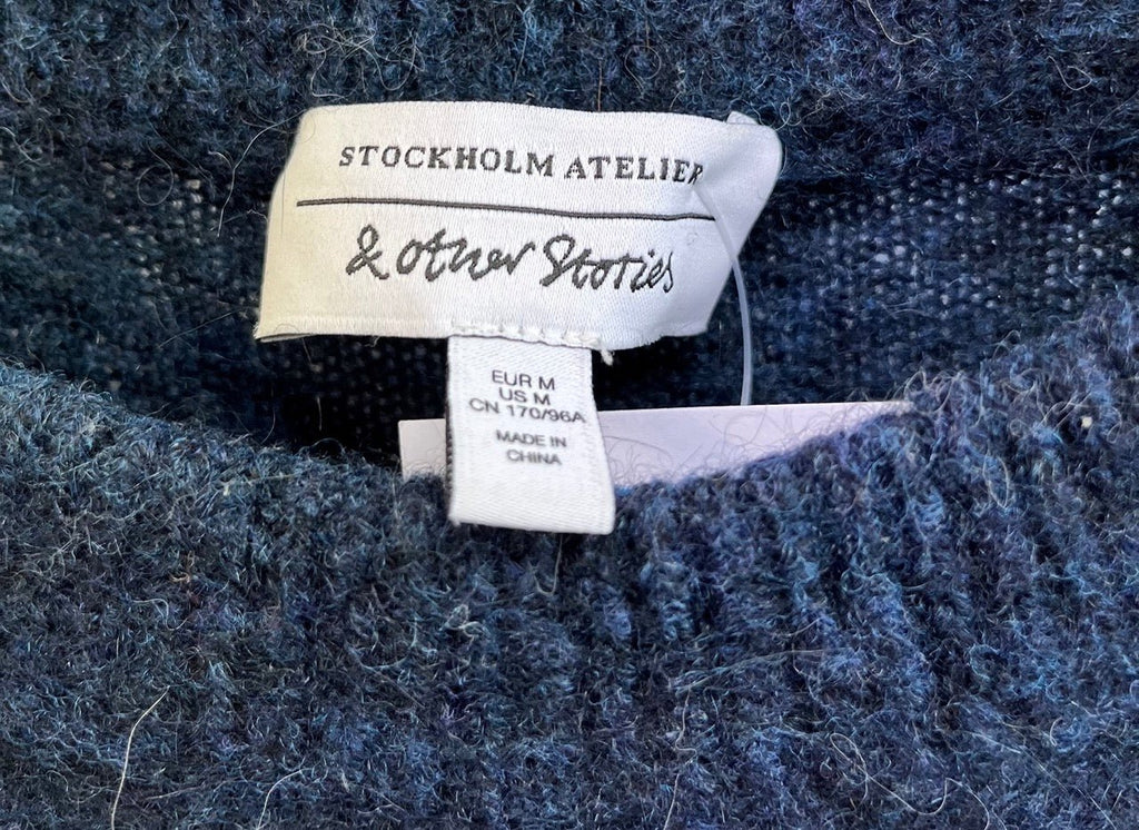 STOCKHOLM ATELIER & OTHER STORIES Royal Blue Crew Neck Jumper Size EUR M - Spitalfields Crypt Trust