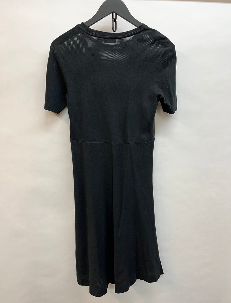SUNSPEL Black Openwork Mesh Round Neck Dress Size 6 - Spitalfields Crypt Trust