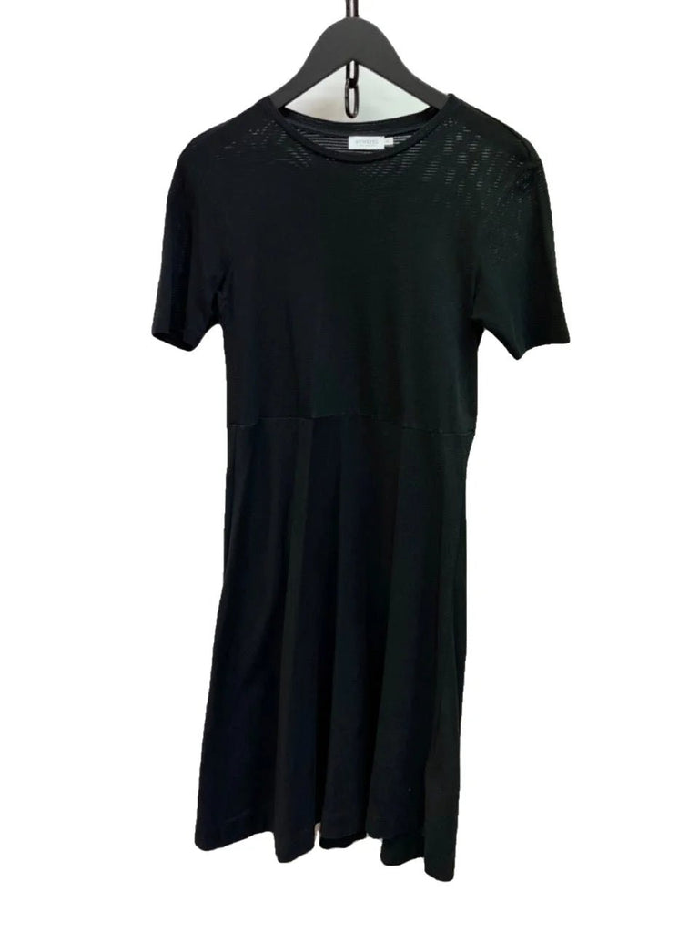 SUNSPEL Black Openwork Mesh Round Neck Dress Size 6 - Spitalfields Crypt Trust