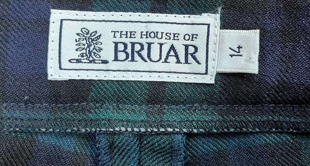 THE HOUSE OF BRUAR Green, Navy Black Watch Tartan Trousers Size 14 - Spitalfields Crypt Trust
