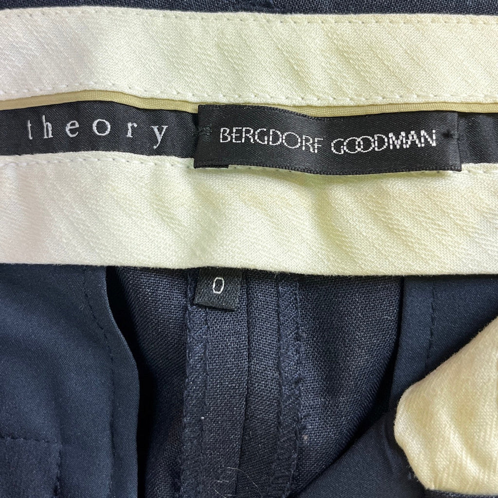Theory Bergdorf Goodman Navy Bootcut Tailored Trousers - Spitalfields Crypt Trust