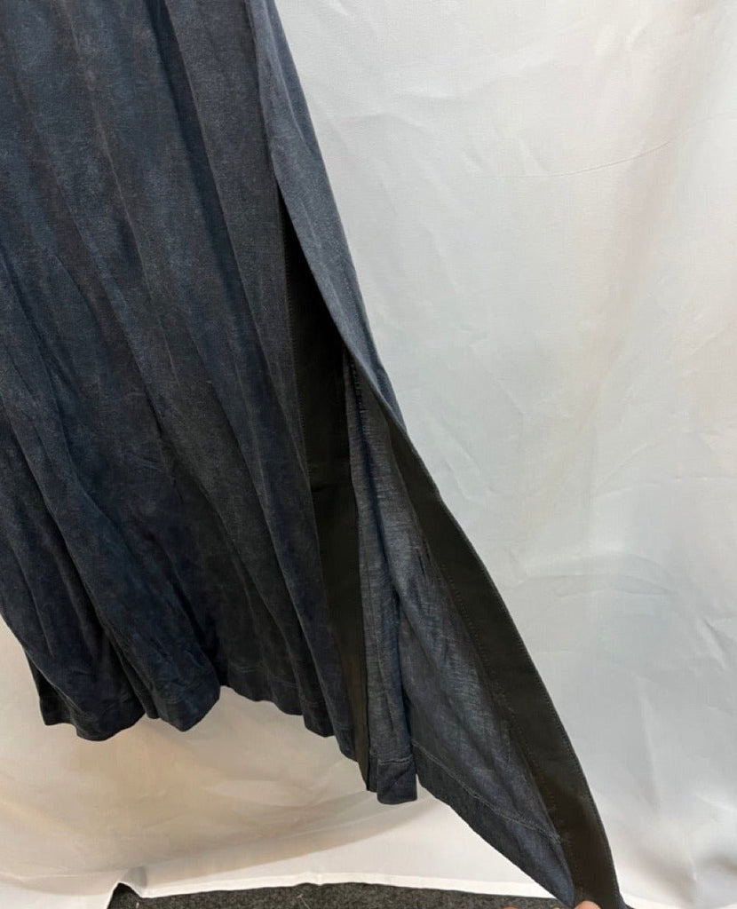 Theyskens' Theory Black Chiwa Sleeveless Fringed Maxi Dress Size P - Spitalfields Crypt Trust