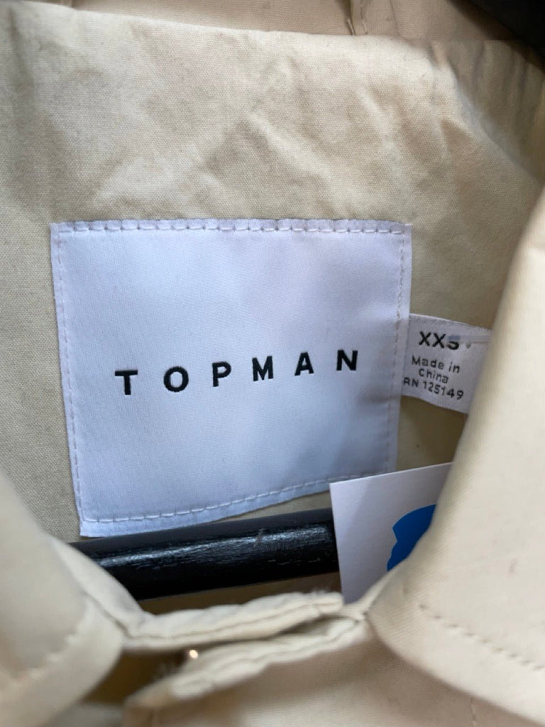 TOPMAN Tan Button Up Jacket Size XXS - Spitalfields Crypt Trust