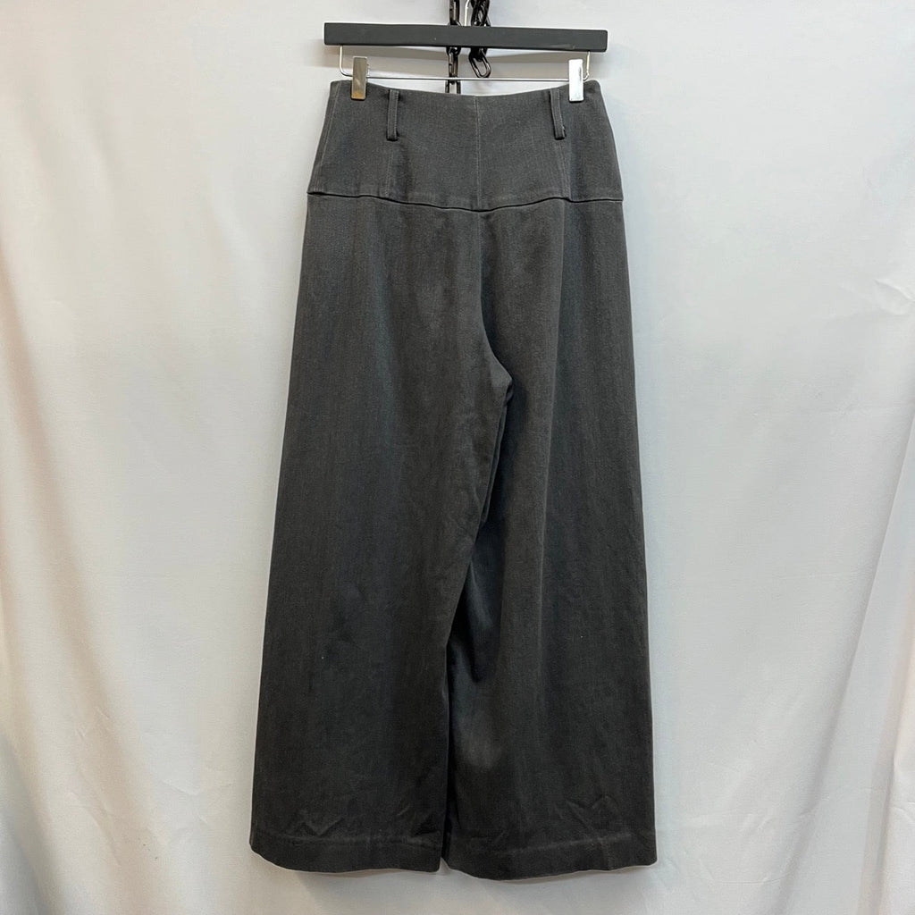 Trussardi Jeans Grey High Waisted Wide Leg Trousers Size EUR 40 - Spitalfields Crypt Trust