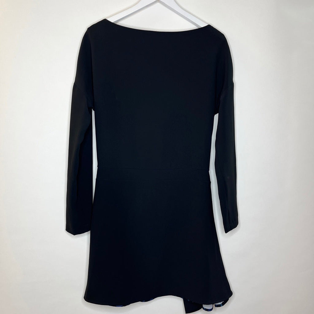 Versace Jeans Black, Blue, Teal Printed Wrap Mini Dress Size EUR 38 - Spitalfields Crypt Trust