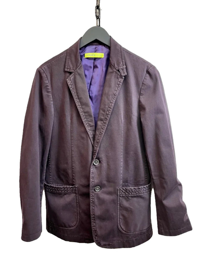 VERSACE JEANS Dark Purple Blazer Size 34 Inch - Spitalfields Crypt Trust