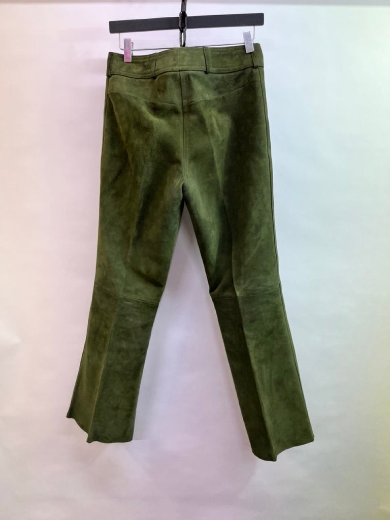 Vintage 1970s Morel London Olive Green Suede Leather Trousers - Spitalfields Crypt Trust