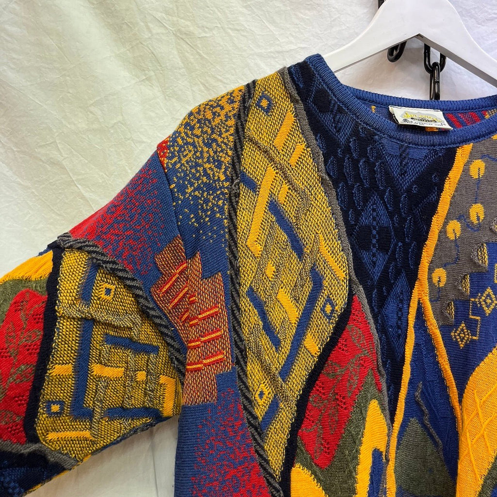 Vintage Aklanda Multicolored 100% Wool Coogi Jumper Size M - Spitalfields Crypt Trust