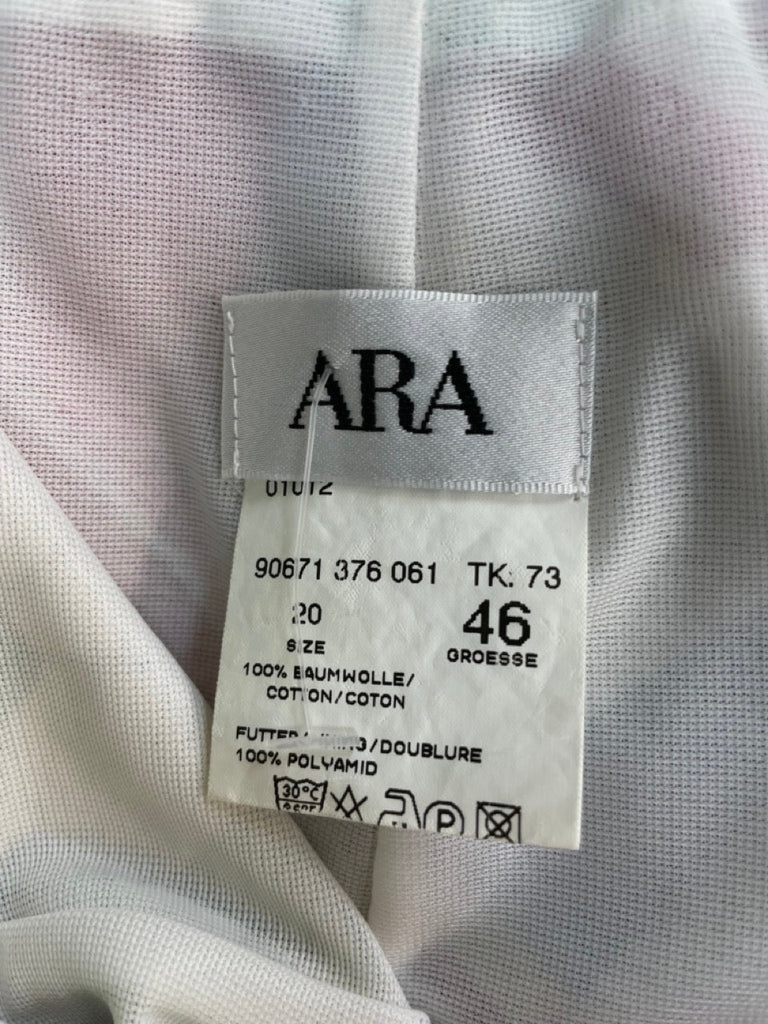 VINTAGE ARA White, Multi Umbrella Print Skirt Size 20 - Spitalfields Crypt Trust