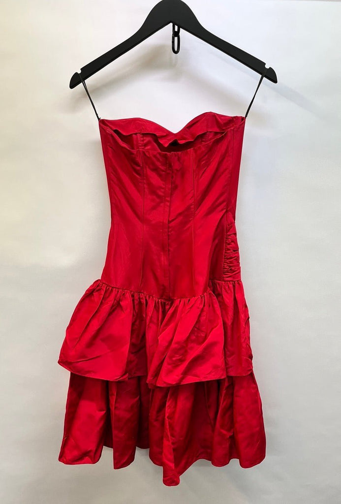VINTAGE GUNNE SAX Red Ruffle Party Dress Size 3 - Spitalfields Crypt Trust