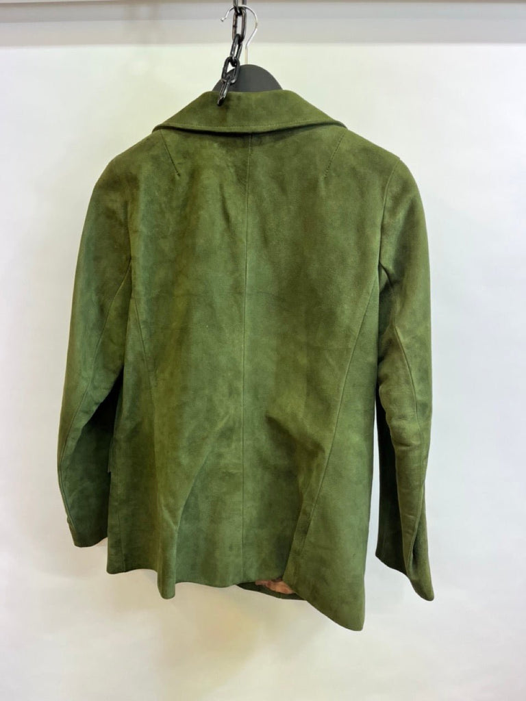 Vintage Morel London Olive Green Suede Blazer Size 34 - Spitalfields Crypt Trust