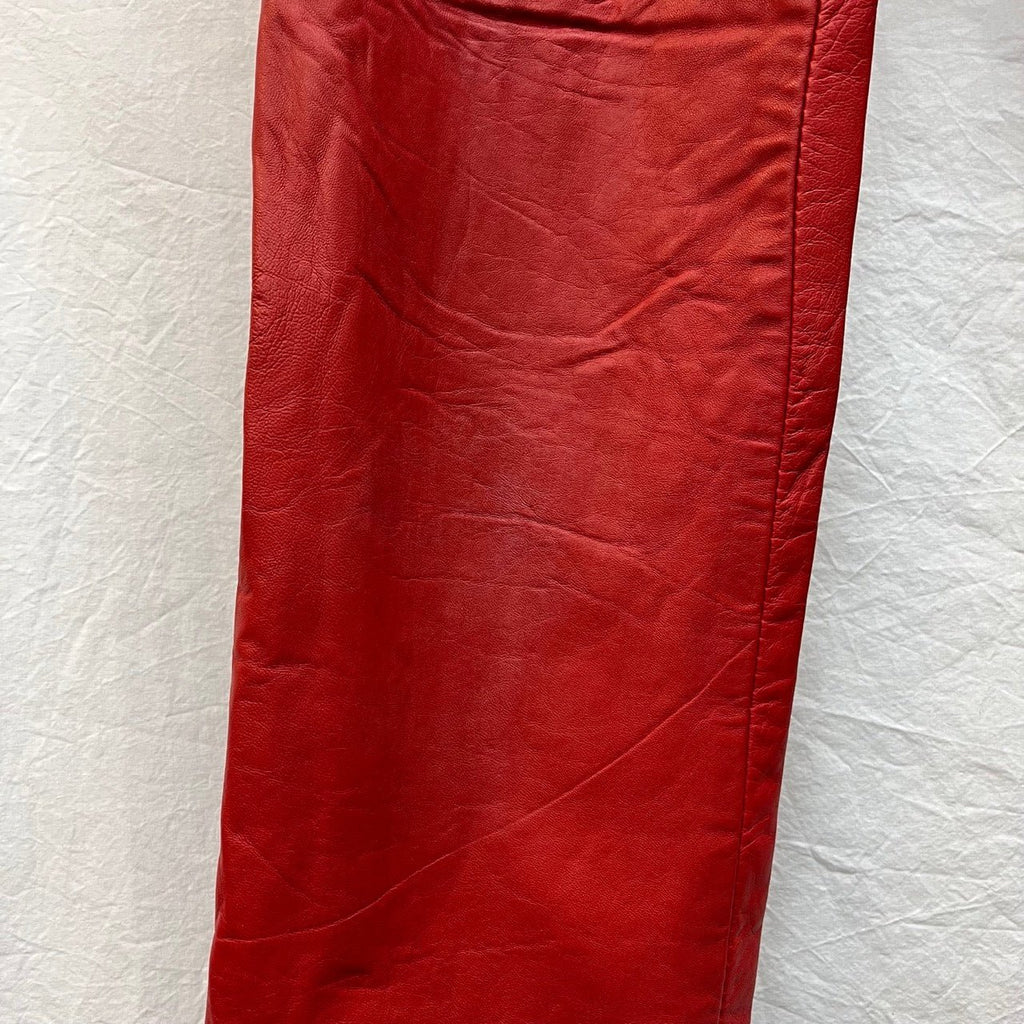 Vintage Red Leather Trousers Size W 13 inch - Spitalfields Crypt Trust