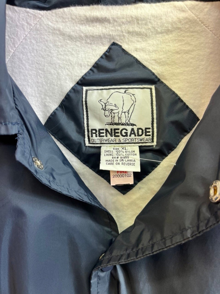 Vintage Renegade Navy Blue Windbreaker Jacket Coat Size XL - Spitalfields Crypt Trust