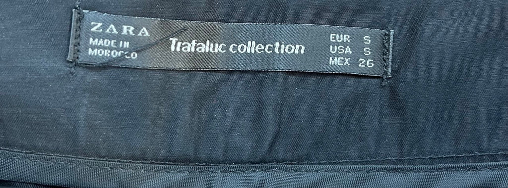 ZARA Black Midi Skirt Size EUR S CARGO SKIRT - Spitalfields Crypt Trust