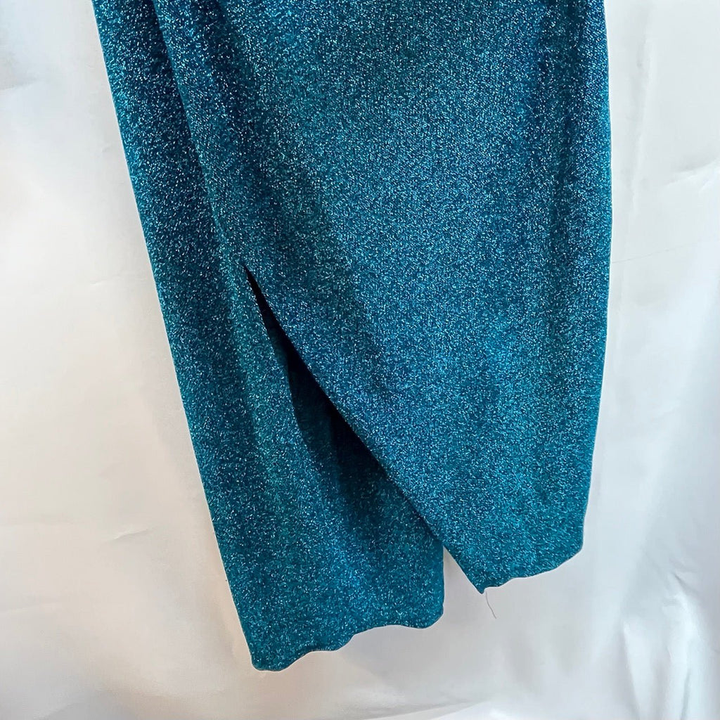 Zara Trafaluc Blue Glimmer Wrap Maxi Dress Size EUR M - Spitalfields Crypt Trust