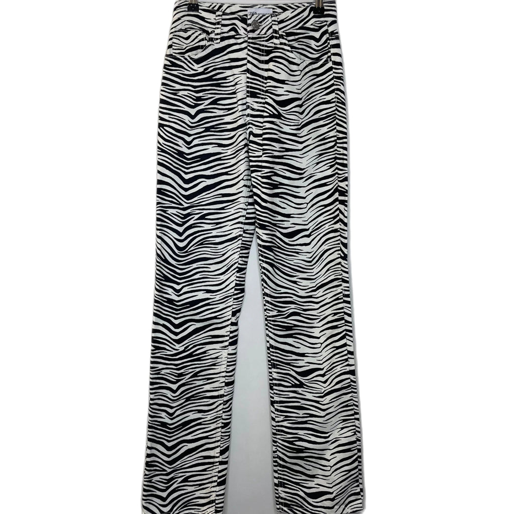 Zara Zebra Print Jeans UK Size 8 EUR 34 - Spitalfields Crypt Trust